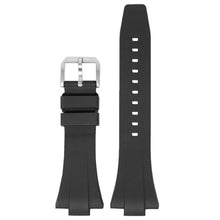 Load image into Gallery viewer, Rubber Flat Watch Band Strap - Silver Buckle - 40mm
