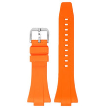 Load image into Gallery viewer, Rubber Flat Watch Band Strap - Silver Buckle - 40mm