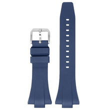 Load image into Gallery viewer, Rubber Flat Watch Band Strap - Silver Buckle - 40mm