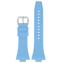 Load image into Gallery viewer, Rubber Flat Watch Band Strap - Silver Buckle - 40mm
