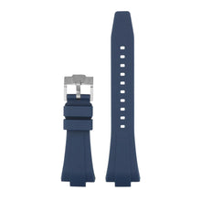 Load image into Gallery viewer, Rubber Flat Watch Band Strap - Silver Buckle - 35mm