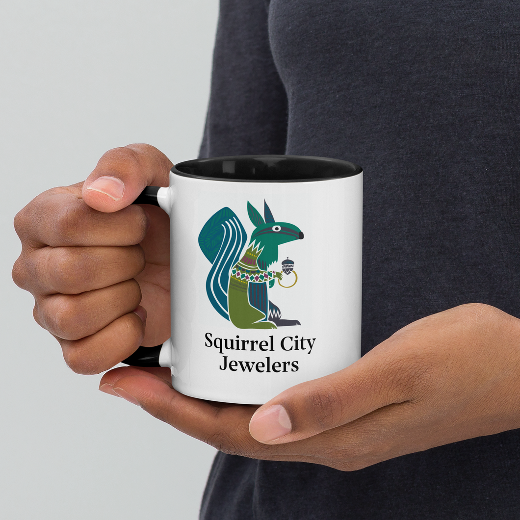 Squirrel City Mug with Color Splash Inside