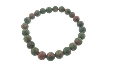 Unakite Bead Bracelet