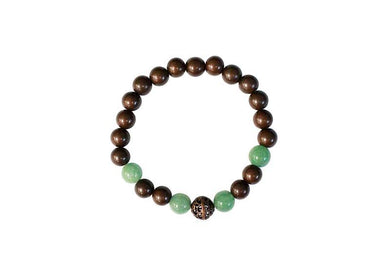 Copper & Assorted Gemstone Bead Bracelet