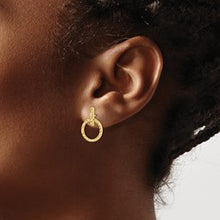 Load image into Gallery viewer, 10K Polished D/C Post Dangle Earrings