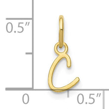 Load image into Gallery viewer, 10K Yellow Gold Upper Case Letter C Initial Charm