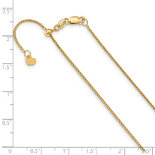 Load image into Gallery viewer, 14K Gold Adjustable .95mm D/C Wheat Chain