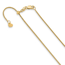Load image into Gallery viewer, 14K Gold Adjustable .95mm D/C Wheat Chain