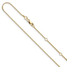 Load image into Gallery viewer, 14K Gold .95mm Box 1in+1in Adjustable Chain