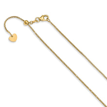 Load image into Gallery viewer, 14K Gold Adjustable 1mm Quadra Wheat Chain