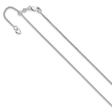 Load image into Gallery viewer, 14K White Gold Adjustable 1.35mm  Round Box Chain