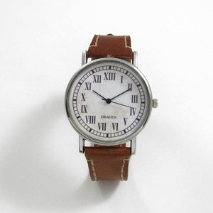 13 Hour Brown Leather Wrist Watch - TheExCB