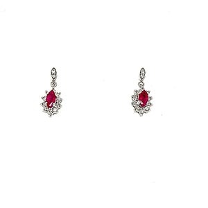 14K 3/4 CTW Ruby & Diamond Stud Earrings
