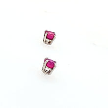 Load image into Gallery viewer, 14K White Gold 1/2 CTW Round Ruby Solitaire Earrings
