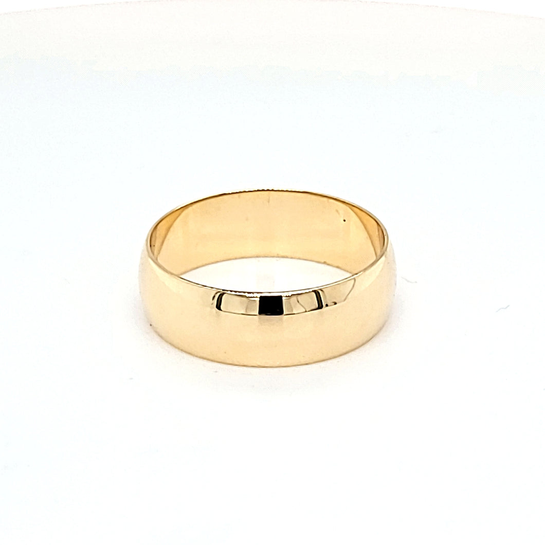 14KY Domed Gold Band 6.0mm - 7