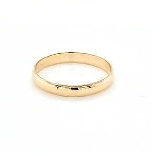 14KY Domed Gold Band 3.5mm - 10.5