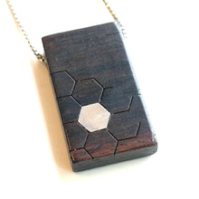 Load image into Gallery viewer, Cocobolo Wood and Sterling Inlay Necklace