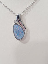 Load image into Gallery viewer, Sterling Silver Australian Red Opal Doublet Pendant