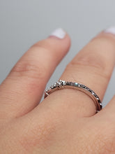 Load image into Gallery viewer, Pink Sapphire, Black Diamond, and White Diamond Fashion Band in 14k White Gold