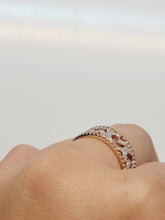 Load image into Gallery viewer, Rose Gold Diamond Swirls Fashion Ring