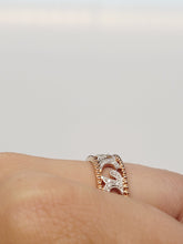 Load image into Gallery viewer, Rose Gold Diamond Swirls Fashion Ring