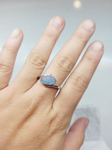 Australian Opal Freeform doublet ring