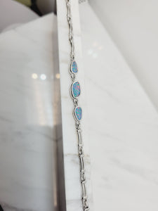 Sterling Silver Australian Opal Bracelet