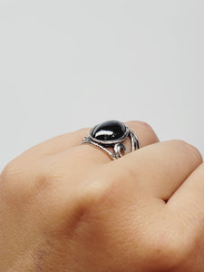 Hematite Swirl Ring