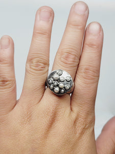 Seed Pearl Cluster Ring