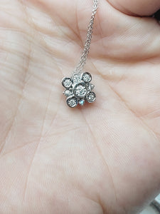 Star Light Shaped Diamond Necklace 10kw Gold