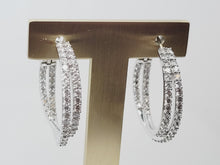 Load image into Gallery viewer, In &amp; Out 3.0 Carat Total Weight Woven Hoop Earrings