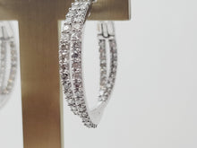 Load image into Gallery viewer, In &amp; Out 2.0 Carat Total Weight Woven Hoop Earrings
