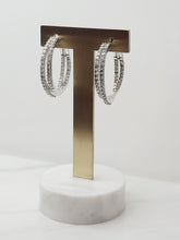Load image into Gallery viewer, In &amp; Out 2.0 Carat Total Weight Woven Hoop Earrings
