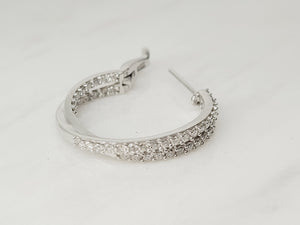 In & Out 3.0 Carat Total Weight Woven Hoop Earrings