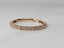 Load image into Gallery viewer, 14k Rose Gold Diamond Stackable Band