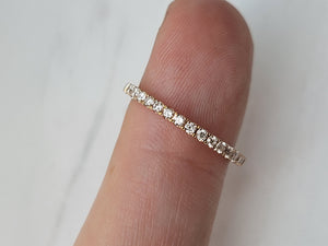 14k Rose Gold Diamond Stackable Band