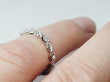 Load image into Gallery viewer, Diamond Twist Fashion Ring in White Gold