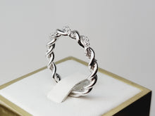 Load image into Gallery viewer, Diamond Twist Fashion Ring in White Gold