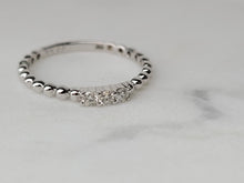 Load image into Gallery viewer, Dots and Diamonds White Gold Band