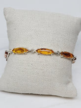 Load image into Gallery viewer, Marquis Amber and Sterling Silver Bracelet