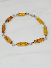 Load image into Gallery viewer, Marquis Amber and Sterling Silver Bracelet