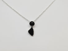 Load image into Gallery viewer, Onyx Circle and Triangle Pendant Necklace