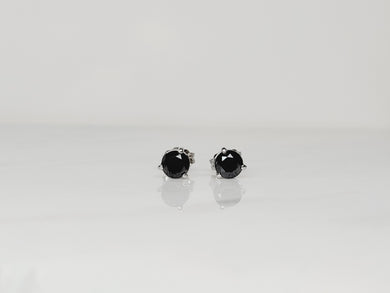 14KW Black Diamond Studs 1.05ctw