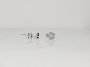 10KW .06 CTW Diamond Flower Cluster Earrings