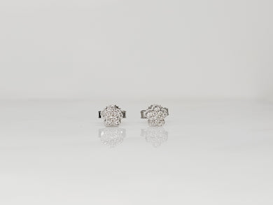 10KW .06 CTW Diamond Flower Cluster Earrings