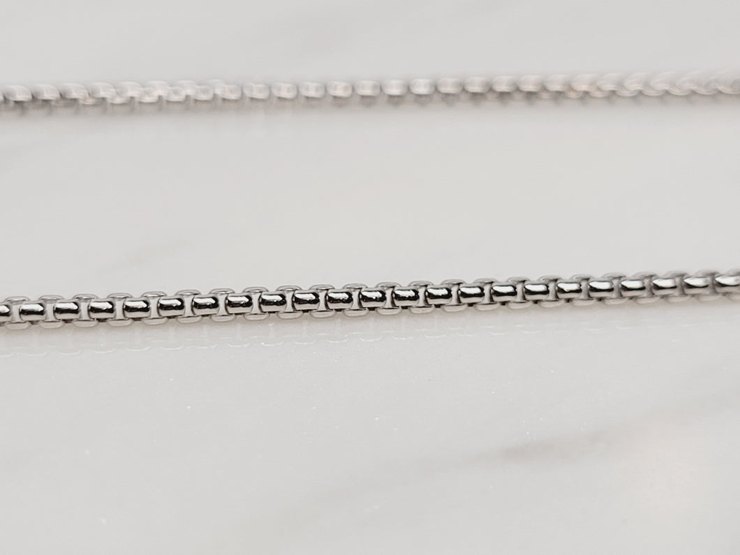 Sterling Silver Rounded 1.5mm Box Chain