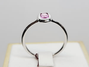 Pink Sapphire Cushion Ring