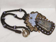 Load image into Gallery viewer, Blue Lace Necklace with Colorado Opal