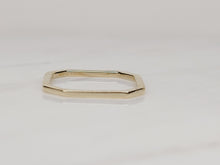 Load image into Gallery viewer, Dainty Octagon Stackable Gold Ring - Iced Matte