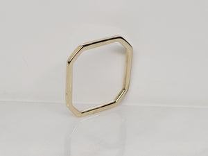 Dainty Octagon Stackable Gold Ring - High Polish